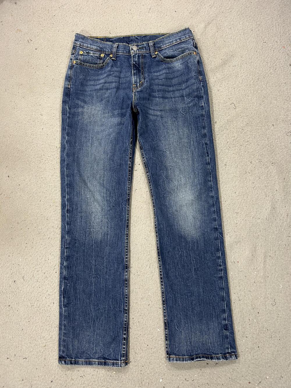Levis 514 Jeans Mens 32 Blue Straight Leg Stretch Denim Medium Wash Zip Fly